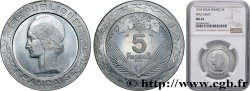 Concours de 5 francs, essai de Vézien en aluminium, léger, 3,5 g 1933 Paris GEM.139 4
