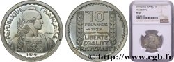 Essai hybride de 10 Francs Turin, module moyen, listel large, 26 mm, 7,5 g, cupro-nickel n.d. Paris GEM.174 13 FDC65 NGC
