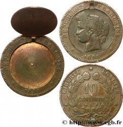 10 centimes Cérès, transformé en boîte de forçat 1898 Paris F.135/45 var.