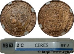 2 centimes Cérès 1891 Paris F.109/17