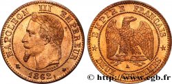 Deux centimes Napoléon III, tête laurée, buste définitif 1862 Paris F.108A/4