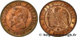 Un centime Napoléon III, tête nue 1857 Rouen F.102/33
