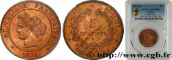 5 centimes Cérès 1874 Bordeaux F.118/10 FDC65 PCGS