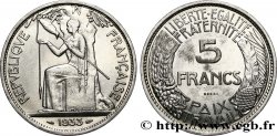 Concours de 5 francs, essai de Delannoy 1933 Paris GEM.136 1 SUP+
