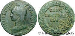 Cinq centimes Dupré, grand module 1797 Paris F.115/1
