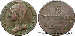 5 centimes Dupré, petit module 1796 Paris F.113/1