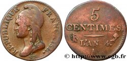 5 centimes Dupré, petit module 1796 Paris F.113/1