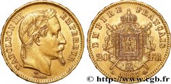 20 francs or Napoléon III, tête laurée 1867 Paris F.532/15