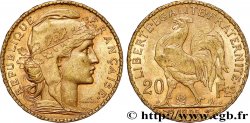 20 francs or Coq, Dieu protège la France 1905 Paris F.534/10