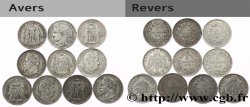 Lot de dix écus de 5 francs n.d. F.-/