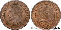 Deux centimes Napoléon III, tête laurée 1862 Bordeaux F.108A/7