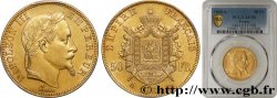 50 francs or Napoléon III, tête laurée 1868 Paris F.548/10