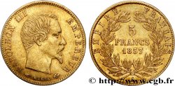 5 francs or Napoléon III, tête nue, grand module 1857 Paris F.501/4