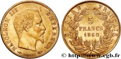 5 francs or Napoléon III, tête nue, grand module 1860 Paris F.501/10