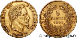 5 francs or Napoléon III, tête laurée 1866 Strasbourg F.502/10