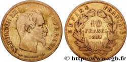 10 francs Napoléon III tête nue, grand module 1855 Paris F.506/1