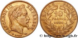 10 francs or Napoléon III, tête laurée 1865 Strasbourg F.507A/10
