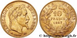 10 francs or Napoléon III, tête laurée 1867 Paris F.507A/15