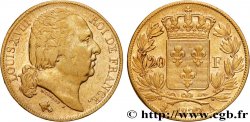 20 francs or Louis XVIII, tête nue 1822 Paris F.519/26