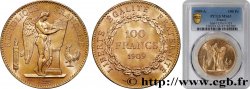 100 francs or Génie, tranche inscrite en relief Liberté Égalité Fraternité 1909 Paris F.553/3