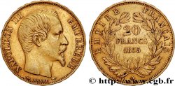 20 francs or Napoléon III, tête nue 1855 Paris F.531/3