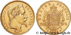 20 francs or Napoléon III, tête laurée 1863 Paris F.532/6
