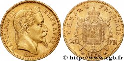 20 francs or Napoléon III, tête laurée 1865 Strasbourg F.532/12