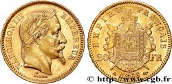 20 francs or Napoléon III, tête laurée 1866 Paris F.532/13