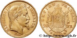 20 francs or Napoléon III, tête laurée 1866 Strasbourg F.532/14