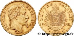 20 francs or Napoléon III, tête laurée 1870 Paris F.532/23