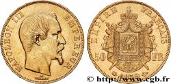 50 francs or Napoléon III, tête nue 1859 Strasbourg F.547/8