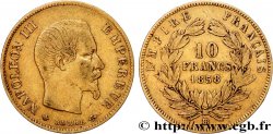 10 francs or Napoléon III, tête nue, grand module 1858 Strasbourg F.506/6
