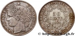 50 centimes Cérès, Troisième République 1881 Paris F.189/9