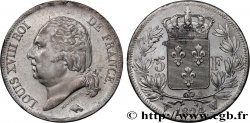 5 francs Louis XVIII, tête nue 1824 Lille F.309/98
