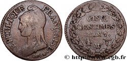 Cinq centimes Dupré, grand module 1799 Lille F.115/78