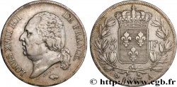 5 francs Louis XVIII, tête nue 1817 Paris F.309/14