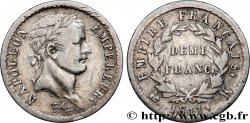 Demi-franc Napoléon Ier tête laurée, Empire français 1811 Bordeaux F.178/27 TB+/TB