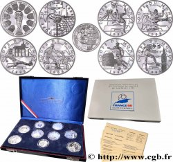 Coffret des huit pièces de 10 Francs Belle Épreuve Coupe du monde de football 1998 + une pièce de 1 Franc n.d.  F5.1306 à 1313 1 MS
