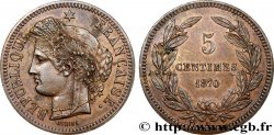 Essai 5 centimes Cérès en Bronze, sans légende 1870 GEM.9 1