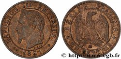 Un centime Napoléon III, tête laurée 1861 Strasbourg F.103/2