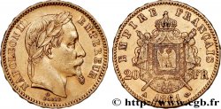 20 francs or Napoléon III, tête laurée 1861 Paris F.532/1