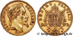 20 francs or Napoléon III, tête laurée 1867 Strasbourg F.532/17