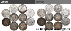 Lot de dix écus de 5 francs n.d. F.-/