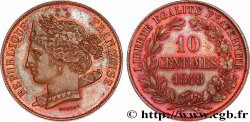 Concours de 10 centimes, essai en cuivre par Domard, second avers, premier revers 1848 Paris VG.3138  SPL63