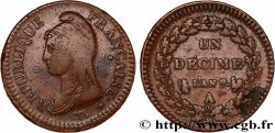 Un décime Dupré, grand module 1799 Paris F.129/28