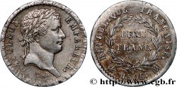 Demi-franc Napoléon Ier tête laurée, République française 1808 Marseille F.177/12