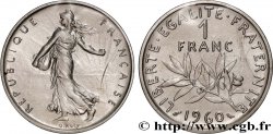 Piéfort nickel de 1 franc Semeuse 1960 Paris GEM.104 P1