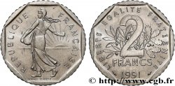 2 francs Semeuse, nickel, frappe monnaie 1991 Pessac F.272/15 SUP62