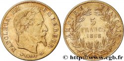 5 francs or Napoléon III, tête laurée 1868 Strasbourg F.502/14