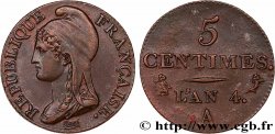 5 centimes Dupré, petit module 1796 Paris F.113/1